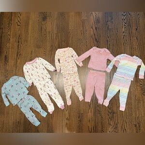 Carters/Honest Company/CloudIsland/MilkBerry 2 Piece Sets.12 Month Girl Pajamas